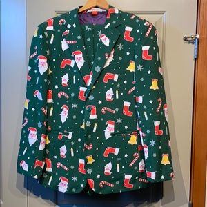 Shinesty Christmas/Santa Suit & Tie 42R Jacket